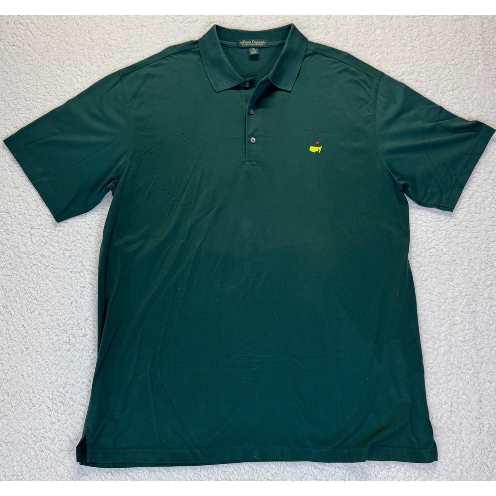 Masters Amen Corner Green Pima Cotton Double Mercerized Polo Shirt, Mens XL